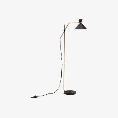 La Redoute Zoticus Aged Brass Adjustable Reading Floor Lamp