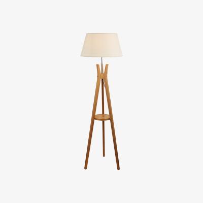 La Redoute 154cm Light Wood Tripod Floor Lamp with Shelf
