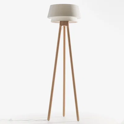La Redoute Epilogon Oak Tripod Floor Lamp