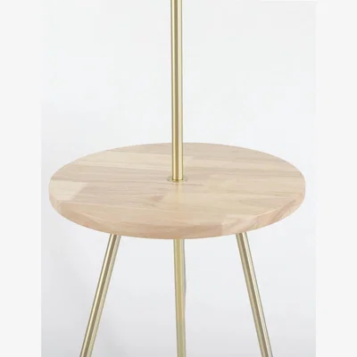 Marks & Spencer M&S Wooden Circular Table Floor Lamp, Wood