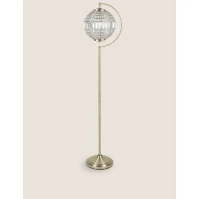 Marks & Spencer M&S Gem Ball Floor Lamp - Antique Brass, Antique Brass