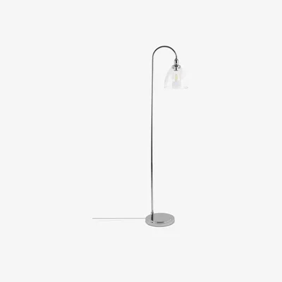 Marks & Spencer M&S Hoxton Curved Floor Lamp - Silver Mix, Silver Mix,Antique Brass