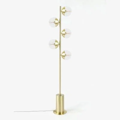 Marks & Spencer M&S Aurora MultiGlobe Floor Lamp - Polished Brass, Polished Brass