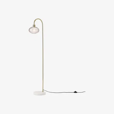 Made.com Tilbury Floor Light, Blush, Grey & Antique Brass