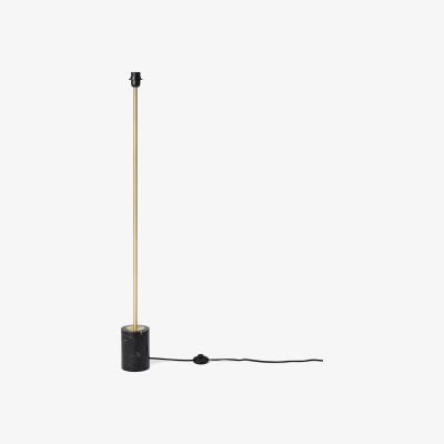 Made.com Qasim Floor Lamp Base, Brushed Brass & Black Marble