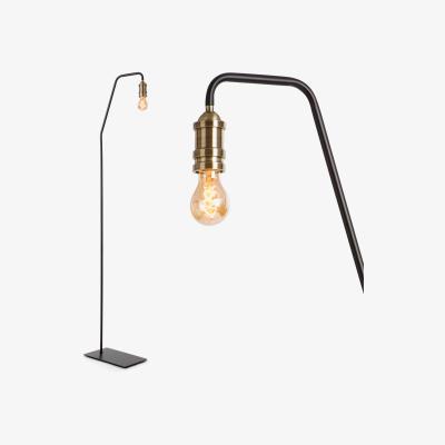 Made.com Starkey Floor Lamp, Black and Brass
