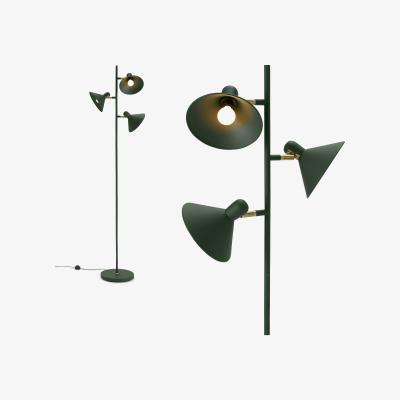 Made.com Ogilvy Floor Lamp, Green & Antique Brass