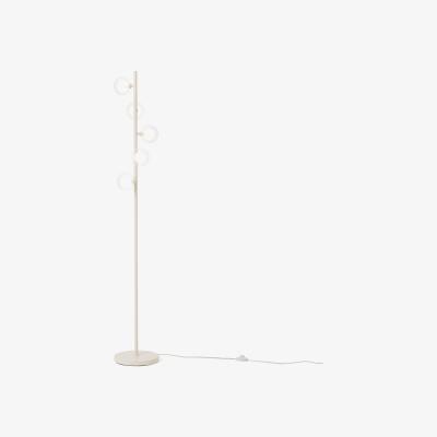 Made.com Masako LED Floor Lamp, Ivory & Clear Glass