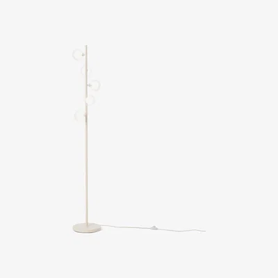 Made.com Masako LED Floor Lamp, Ivory & Clear Glass