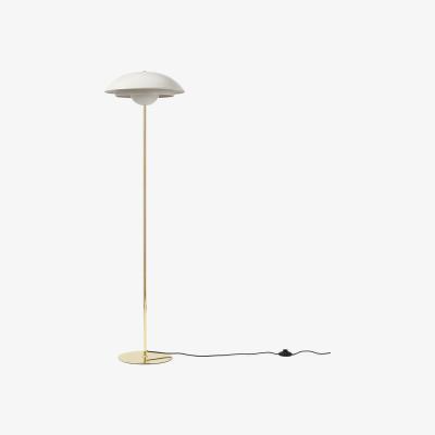 Made.com Brunswick Layered Floor Lamp,  Warm Grey & Brass
