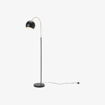 Made.com Jak Arch Overreach Floor Lamp, Black & Brass