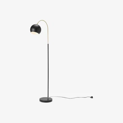 Made.com Jak Arch Overreach Floor Lamp, Black & Brass