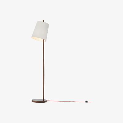 Made.com Sveinn Wood Floor Lamp, Dark Wood and White
