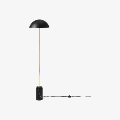 Made.com Adalyn Floor Lamp, Black Marble & Brass