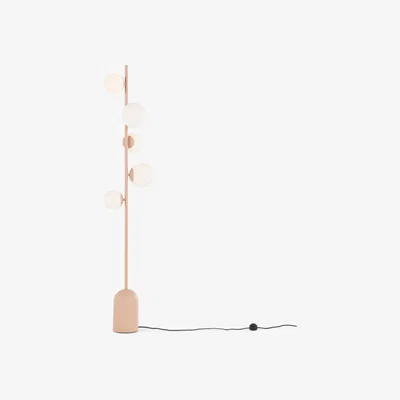 Made.com Vetro Floor Lamp, Dusty Nude Pink and Opal Glass