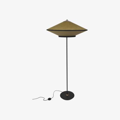 Made in Design Cymbal Floor lamp - / Ø 70 cm - Velvet by Forestier Yellow
