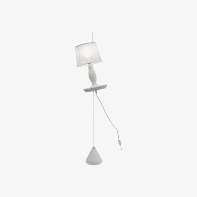 Made in Design Norma M Floor lamp - Ceramic & Linen - Adjustable in height by Karman White