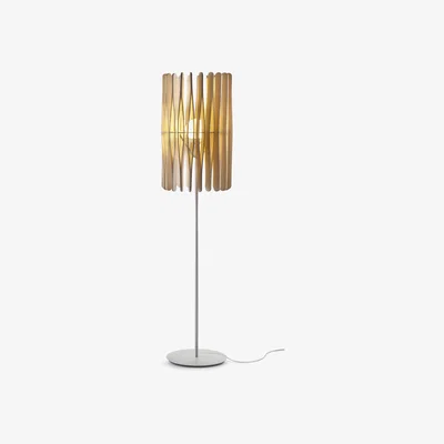 Made in Design Stick 01 Floor lamp by Fabbian Natural wood