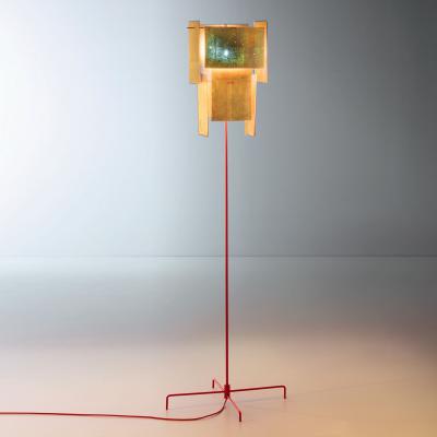 Made in Design 24 Karat Blau Floor lamp - / Gold leaf by Ingo Maurer Gold/Metal