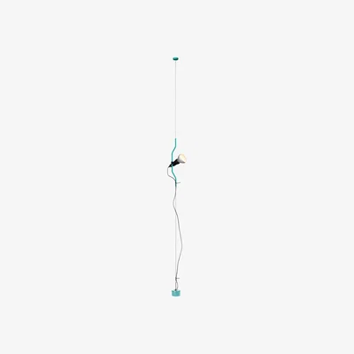 Made in Design Parentesi 50 Floor lamp - / Mains power connection - 1971 reissue by Flos Blue
