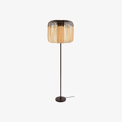 Made in Design Bamboo Light Floor lamp - / H 150 cm by Forestier Black/Natural wood