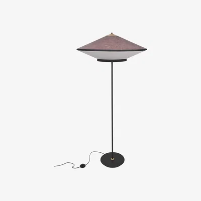 Made in Design Cymbal Floor lamp - / Ø 70 cm - Velvet by Forestier Pink