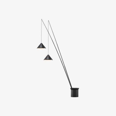 Made in Design North LED Floor lamp - / 2 adjustable lampshades - Ø 40 cm by Vibia Black