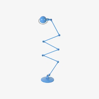 Made in Design Loft Zigzag Floor lamp - 6 arms - H max 240 cm by Jieldé Blue