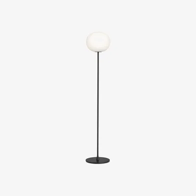 Made in Design Glo-Ball F2 Floor lamp - / H 175 cm -Mouth-blown glass by Flos White/Black