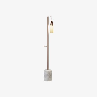 Made in Design Galerie LED Small reading lamp - / Marble base - H 150 cm by Fontana Arte White/Metal