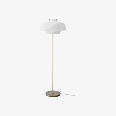 Made in Design Copenhague SC14 Floor lamp - / Ø 50 cm - H 150 cm - Verre by &tradition White/Brown/Metal