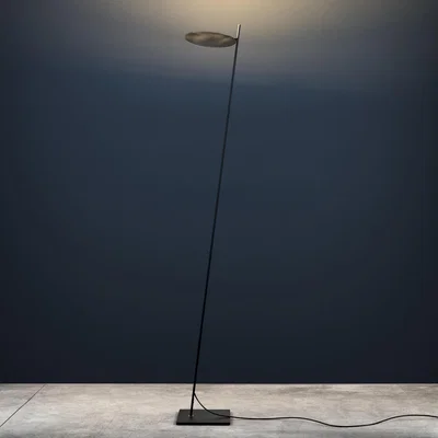 Made in Design Lederam F0 Floor lamp - / LED - H 190 cm by Catellani & Smith Gold/Metal