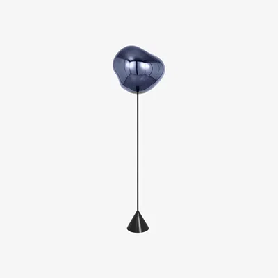 Made in Design Floor lamp Melt Cone Slim LED plastic material / Ø 50 cm - Metallic polycarbonate (changes colour) - Tom Dixon