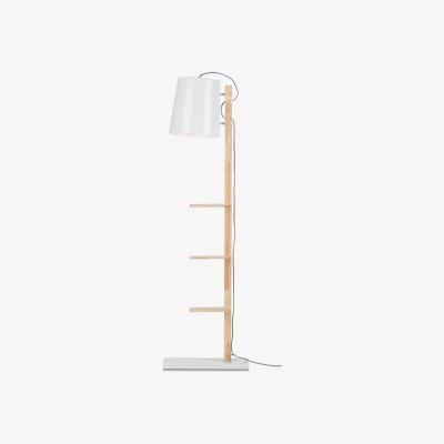Made in Design Cambridge Floor lamp - / with 3 shelves - H 168 cm by It's about Romi White/Natural wood