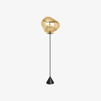 Made in Design Floor lamp Melt Cone Slim LED plastic material / Ø 50 cm - Metallic polycarbonate (changes colour) - Tom Dixon