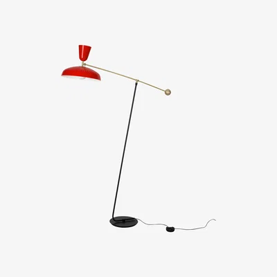 Made in Design G1 Large Floor lamp - / 1951 reissue, Pierre Guariche - H 175 cm by SAMMODE STUDIO Red