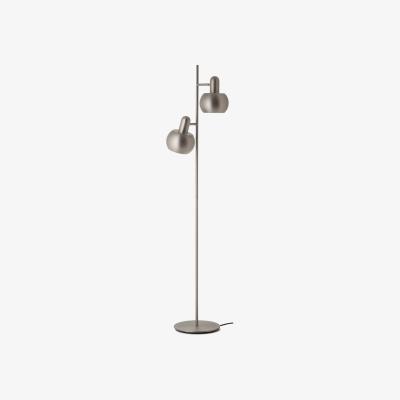 Made in Design BF20 Double Floor lamp - / 2 adjustable lampshades by Frandsen Grey/Silver/Metal