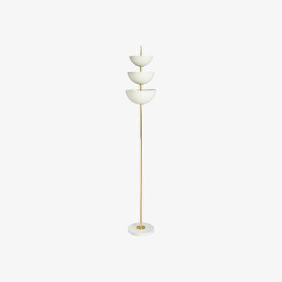 Made in Design Lisbon Floor lamp - / H 200 cm by Jonathan Adler White/Gold/Metal