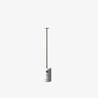 Made in Design JWDA Floor lamp glass stone white / Marble & glass - Ø 39 x H 150 cm - Audo Copenhagen