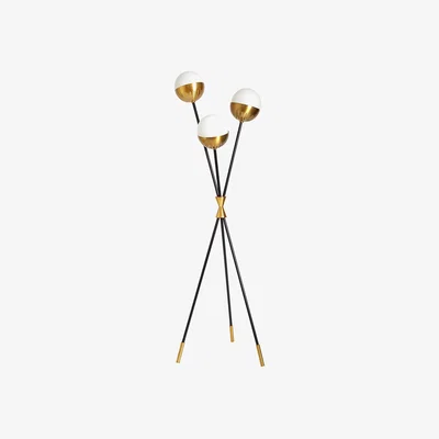 Made in Design Caracas Tripod Floor lamp - / Metal & glass by Jonathan Adler Black/Gold