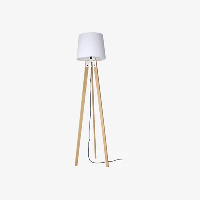 Made in Design Stehleuchte n1 Floor lamp - H 178 cm by Artificial - Pop Corn White/Natural wood