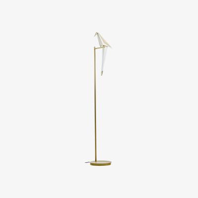 Made in Design Perch Light LED Floor lamp - Swiveling bird / H 164 cm by Moooi White/Gold/Metal