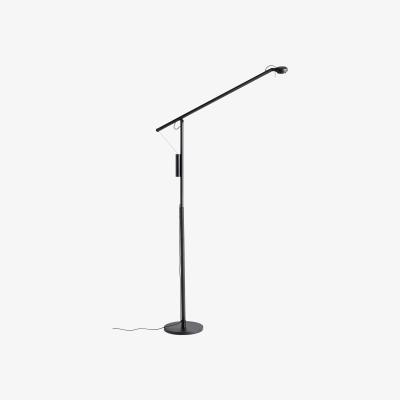 Made in Design Fifty-Fifty Floor lamp - / Orientable - H 135 cm by Hay Black