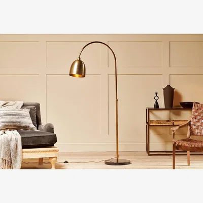 Nkuku Nkuku Cachi Arch Marble Floor Lamp | Lamps And Shades | Antique Bronze