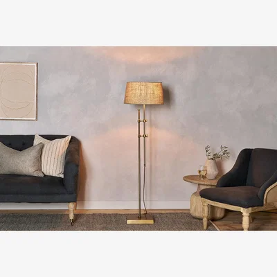 Nkuku Nkuku Chintala Iron Floor Lamp | Lamps And Shades | Antique Brass