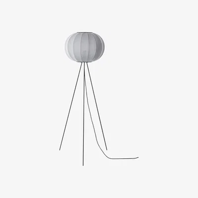 Nordic Nest Made By Hand Knit-Wit 45 Round High floor lamp Silver