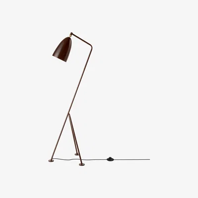 Nordic Nest Gubi Gräshoppa floor lamp glossy Walnut brown