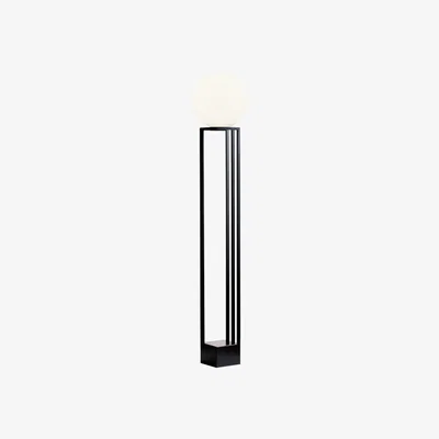 Nordic Nest Örsjö Belysning Libreria floor lamp Black structure opal white glass