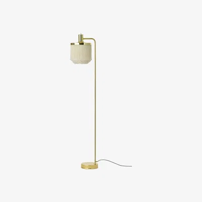 Nordic Nest Warm Nordic Fringe floor lamp Cream white brass plated steel