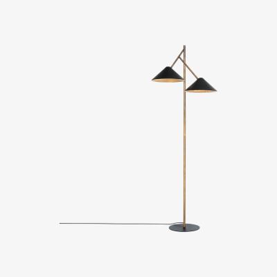 Nordic Nest Konsthantverk Grenverk floor lamp Raw brass/black